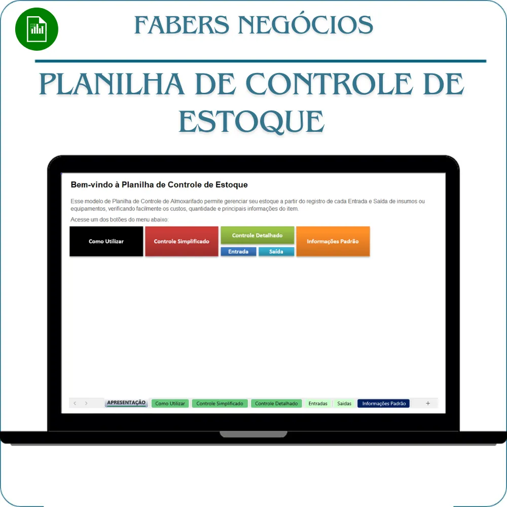 Planilha de Controle de Estoque em Excel